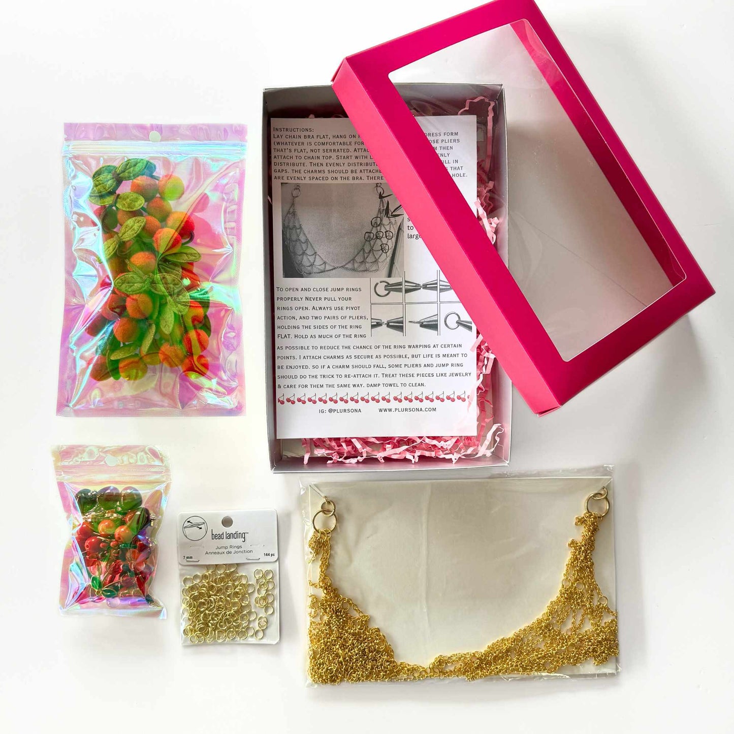 Make your Own Cherry Charm Bra Kit