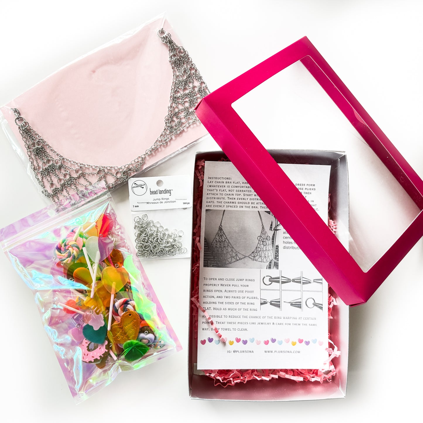 Make Your Own Candy Hearts Bra Kit