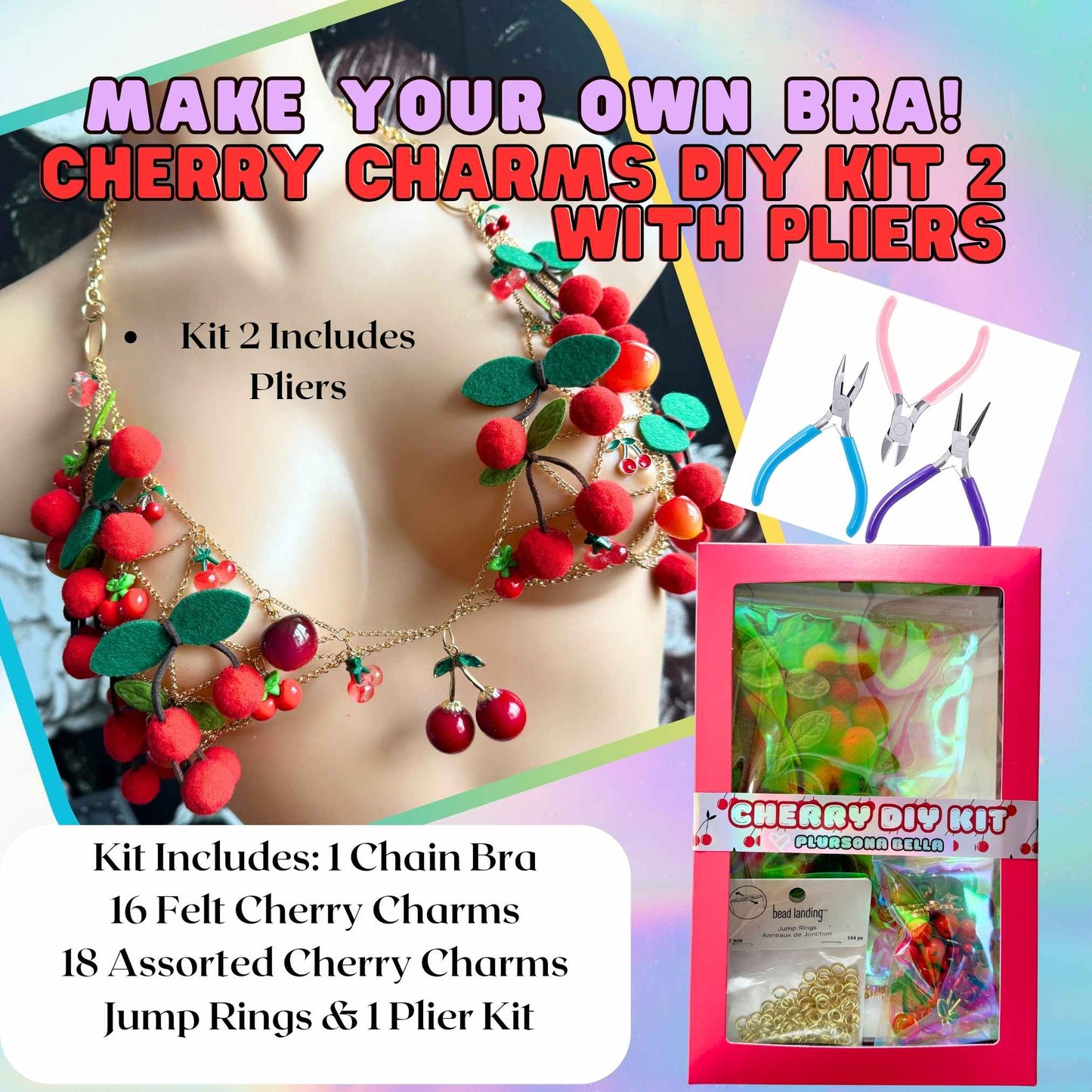 Make your Own Cherry Charm Bra Kit
