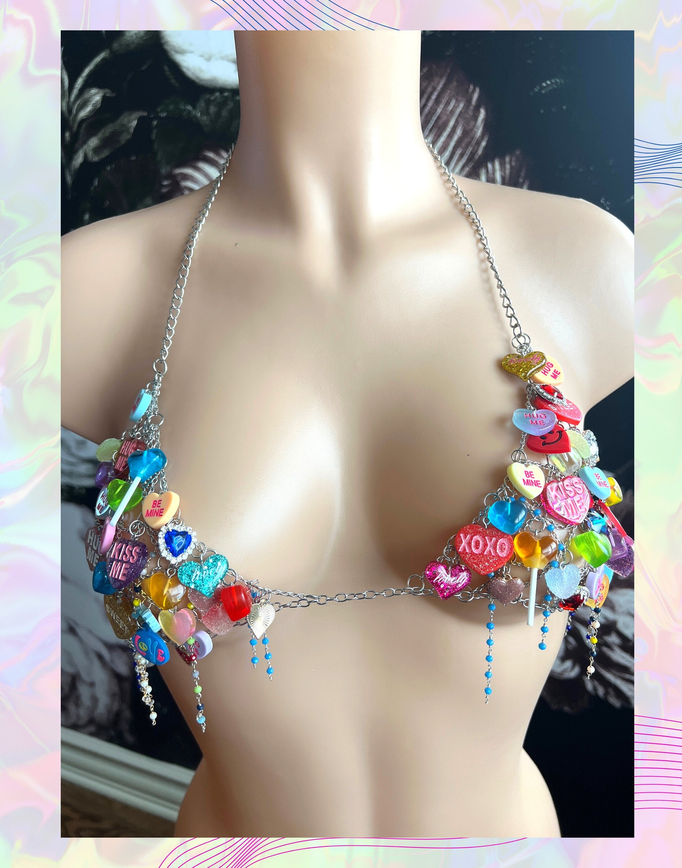 Candy Hearts Theme Bra Set - Made to Order – Plursona Bella