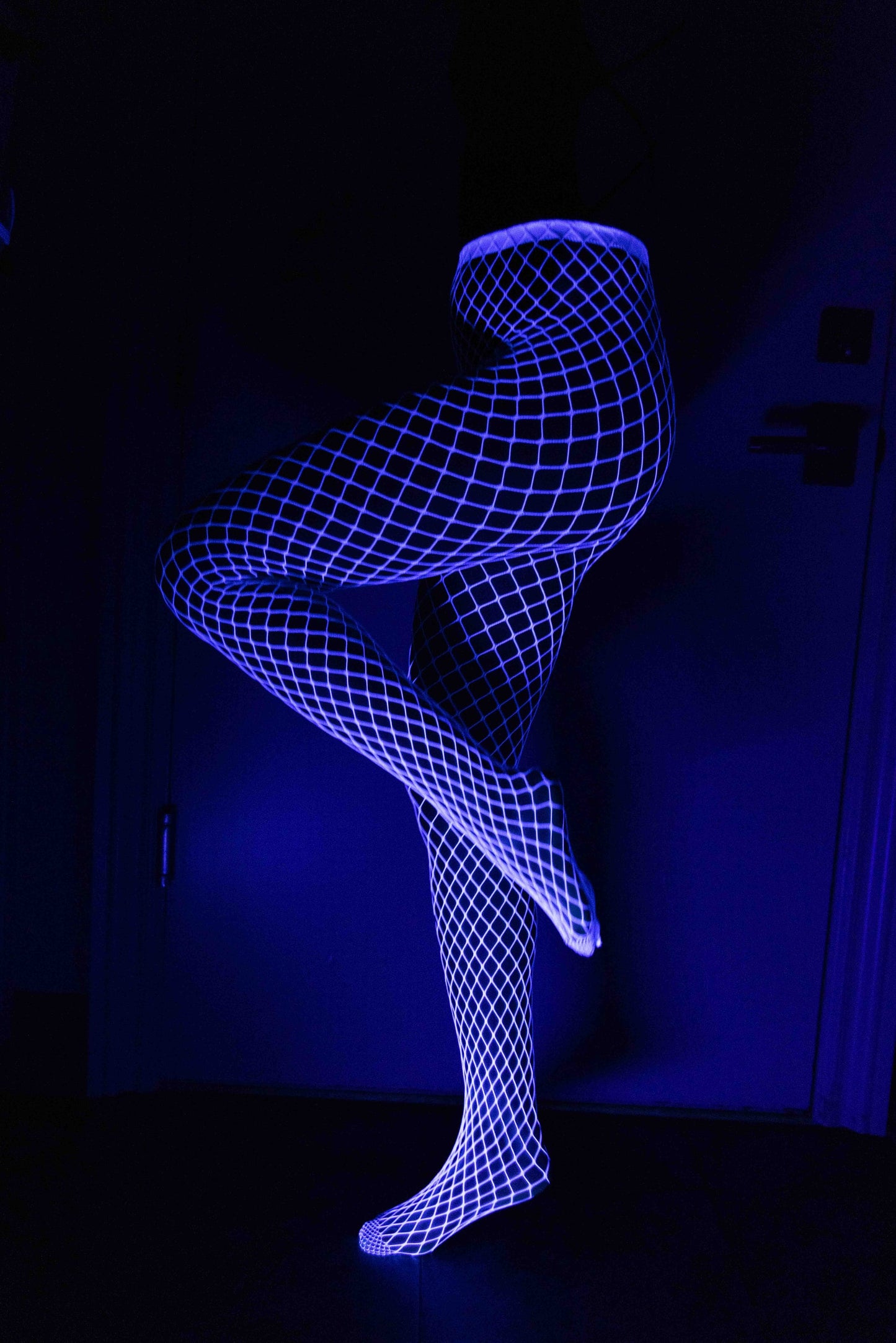 Glow in the Dark Fishnet Stockings UV Fishnet Tights Luminous Stockings White Fishnets for Rave Festival Accessories Fluorescent Leggings