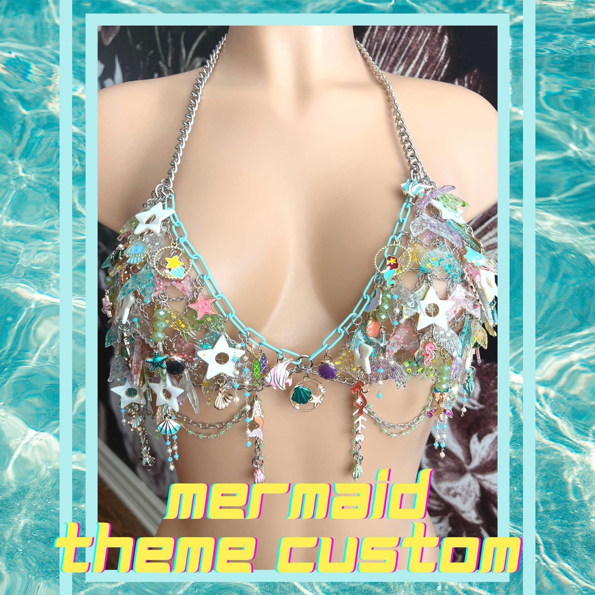 Mermaid Bra IN STOCK, Mermaid Costume Bra, Mermaid Costume Ready