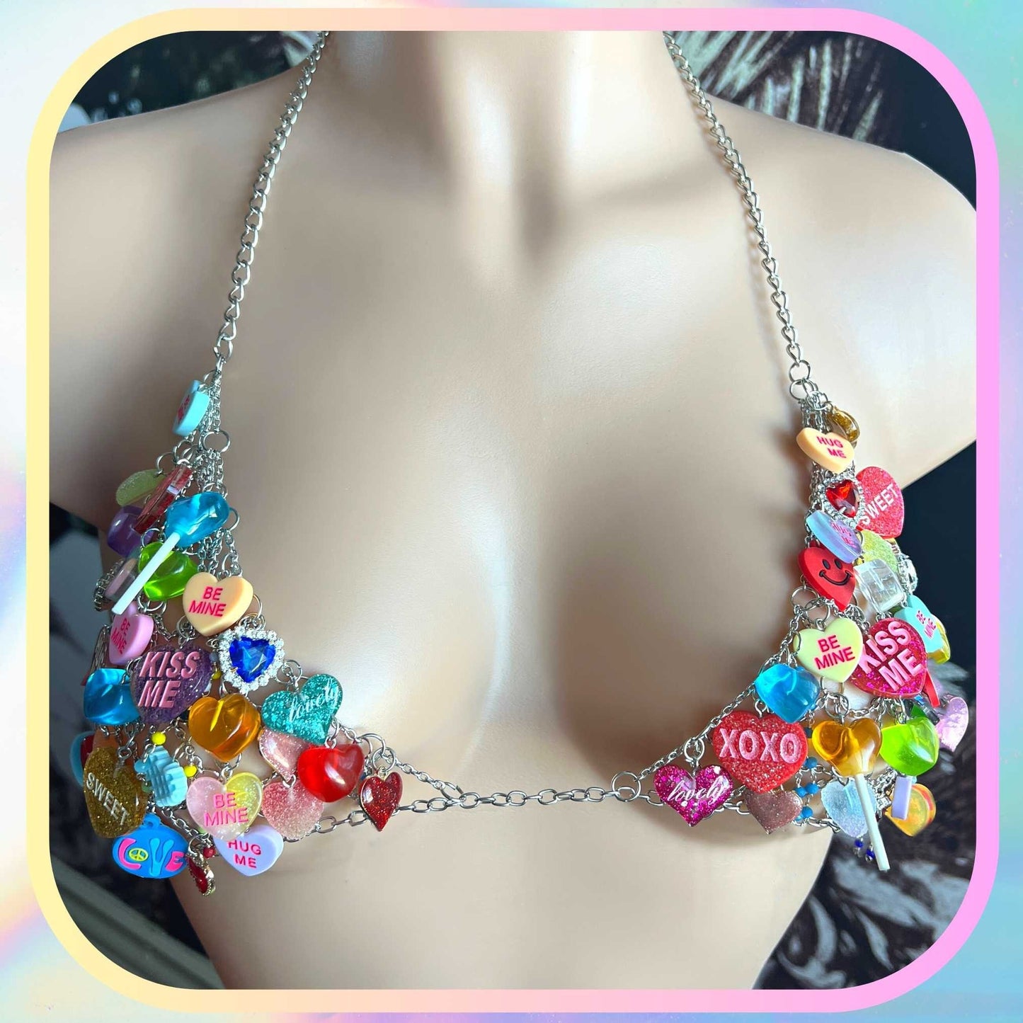 DIY Conversation Hearts Bra