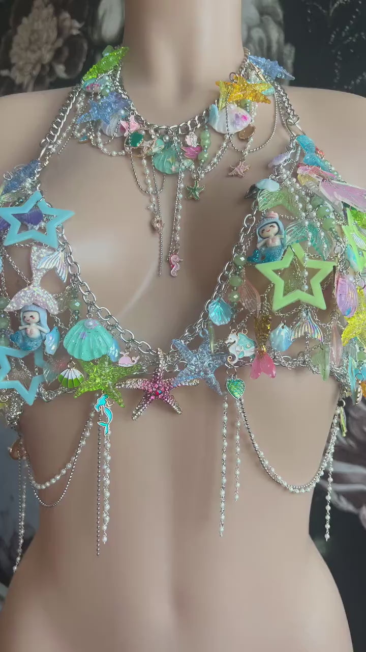 Mermaid Theme Chain Bra Top Set- Made to Order – Plursona Bella
