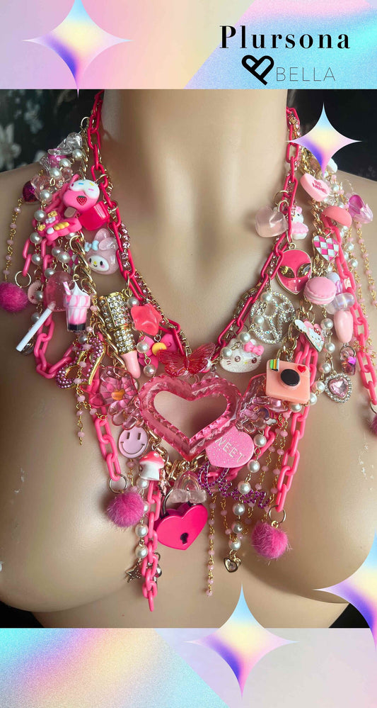 Ultra Club Charm Necklace Custom Order Request Personalized Jewelry Y2k Jewelry Rave 90s Nostalgia Club Necklace Rainbow Necklace